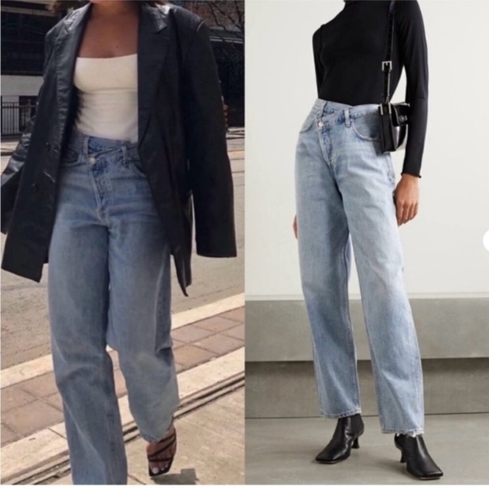 AGOLDE Size 24 Criss Cross Button Fly Jeans in Suburbia A097-983